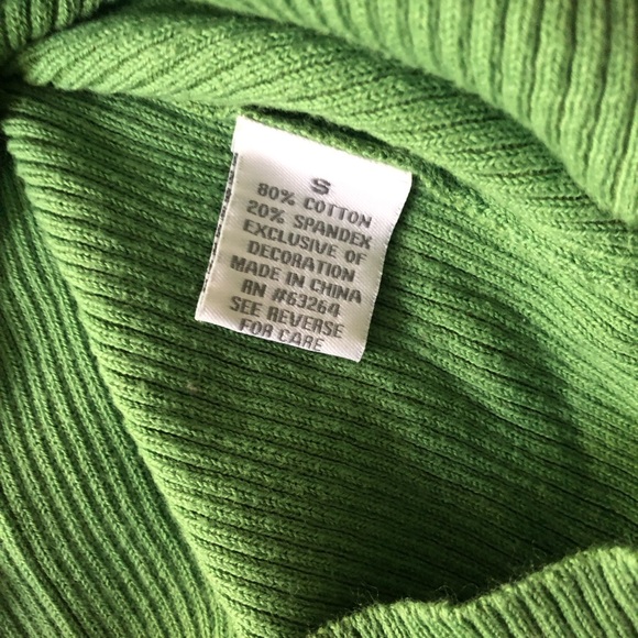 Dressbarn Green Envelope Style Twist Front Sweater - Picture 4 of 5